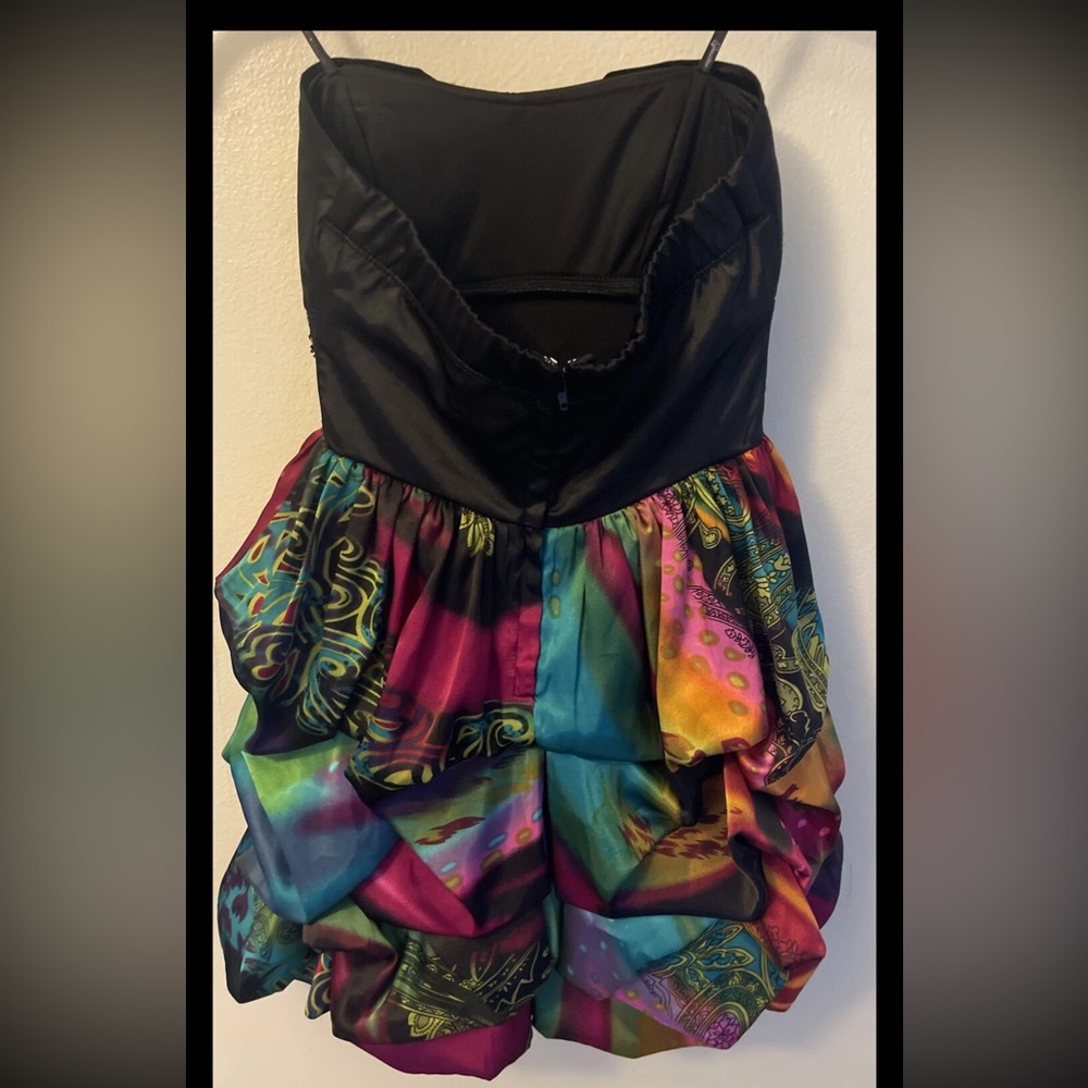 Speechless strapless Y2K Multicolor Mini dress Junior’s 3 party prom partydance